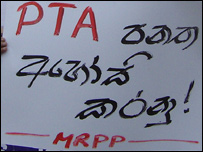Protest in Colombo, photograph by K.S. Udayakumar