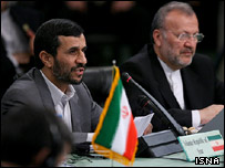 احمدی نژاد و متکی در اجلاس تهران