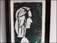 Tác phẩm Profil au Fond Noir của Picasso năm 1947 (AP và cảnh sát Berlin)