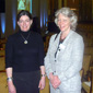 Lydia and her colleaque Frances at Guild Hall in London for Independent Age's AGM