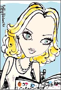 Retrato de Madonna feito pelo ilustrador do livro, Jeffrey Fulvimari