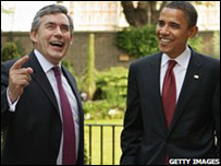 باراک اوباما و گوردون براون