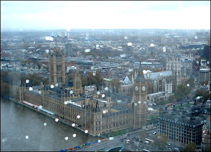伦敦眼上看议会大楼