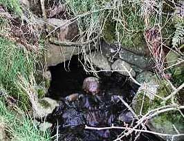 Photo of a stone drain