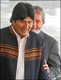 Evo Morales e Luiz Inácio Lula da Silva