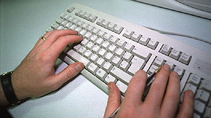 A computer keyboard