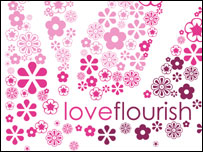 The Love Flourish flowers logo