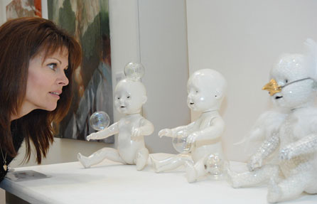 Photograph taken at the Vale of Glamorgan Artists' Light exhibition