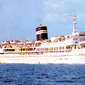 A picture postcard of the SS Uganda which transported Sam’s regiment to the Falkland Islands in 1983