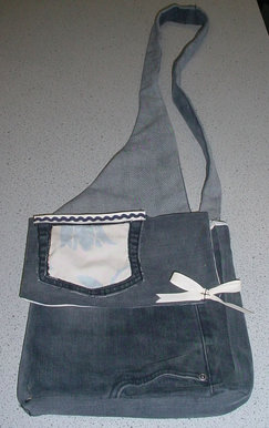 Recycled jeans bag