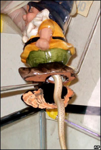 gnomo de jardim apreendido