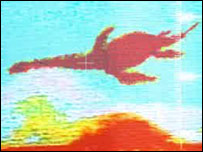 模拟尼斯湖怪声纳影像