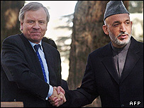 حامد کرزی و یاپ دهوپ شفر در کابل