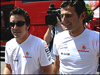 فرناندو آلونسو و پدرو دلاروسا، رانندگان تیم مکلارن