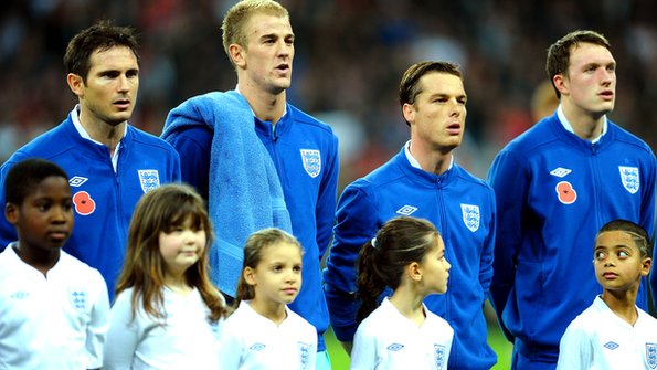 Frank Lampard, Joe Hart, Scott Parker and Phil Jones