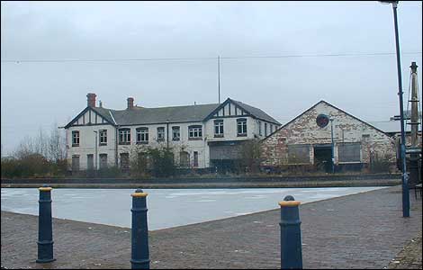 The old Dairy Crest building, pictured from across the wharf