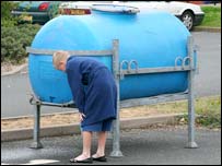 Early morning use of a bowser