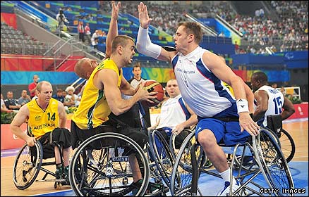 GB's basketball team against the Aussies