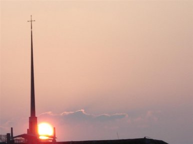 Sunset of crucifixion