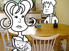 Alice & Tim in the kitchen