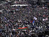 Recente manifestação na Bolívia