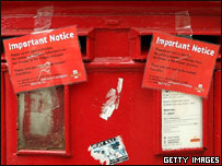 因为罢工而密封的邮箱