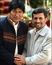 Morales e Ahmadinejad em Teerã