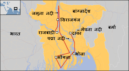 बांग्लादेश मानचित्र