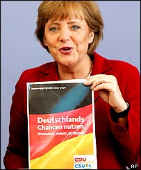 Angela Merkelová představuje program CDU/CSU