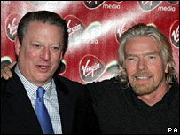 Al Gore (esq.) e Richard Branson