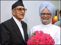 मनमोहन सिंह और कोइराला