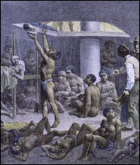 Rugendas retratou o sofrimento dos negros em Nègres à Fond de Cale - Cortesia da New York Public Library