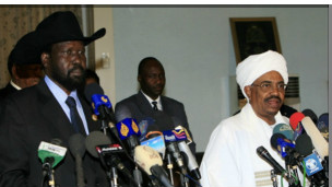 رئيس السودان، عمر البشير ورئيس جنوب السودان سلفاكير ميارديت