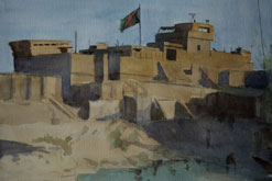 'The Fire Support Tower, Sangin' by Arabella Dorman