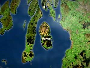 Arran location map