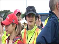 Walkers at the start of a race