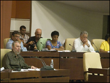 Fidel Castro en la Asamblea.
