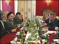 خاتمی و رييس جمهوری اتريش در مذاکرات وين