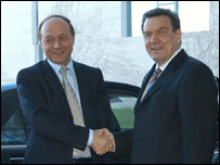 Gerhard Schroeder şi Traian Băsescu