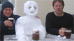 A snowman and a pint