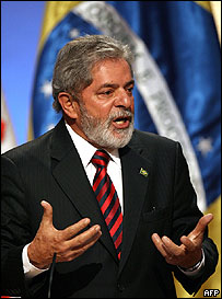 Lula, durante discurso no Chile