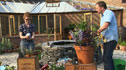 Toby Buckland and Alys Fowler planting pots
