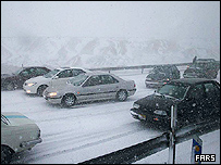 بارش برف در ایران