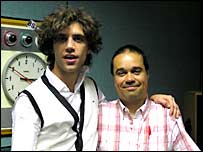 Mika with Outlook presenter Fred Dove