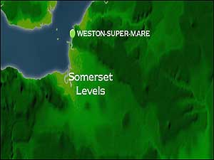 Somerset Levels map