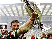 Leicester Tigers Captain Martin Corry with trophy