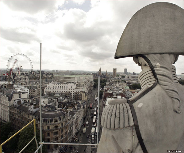 纳尔逊像远眺伦敦景色