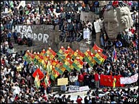 Manifestantes em El Alto