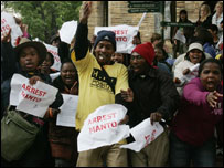 Protesto na Cidade do Cabo em 18 de agosto