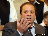 O ex-primeiro-ministro do Paquistão Nawaz Sharif 